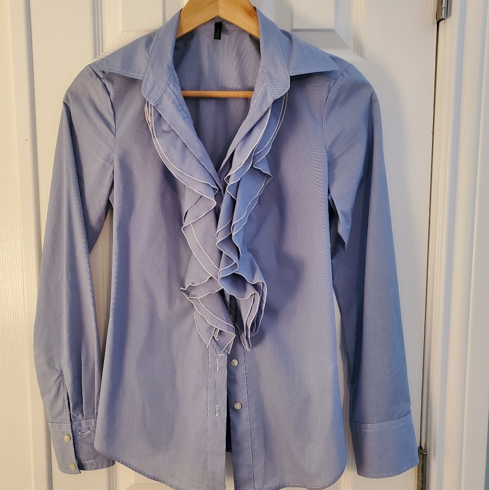 Benetton ruffle blouse